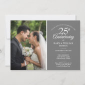 Invitation Photo de mariage 25e anniversaire de mariage confe (Devant)