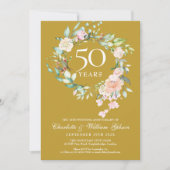 Invitation Photo de mariage 50e anniversaire de mariage flora (Devant)