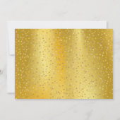 Invitation Photo de mariage 50e anniversaire feuille d'or (Dos)
