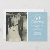 Invitation Photo de mariage 60e anniversaire Diamond Confetti (Devant)
