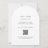 Invitation Photo de mariage à conserver pour la date courbée (Dos)