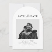 Invitation Photo de mariage à conserver pour la date courbée (Devant)