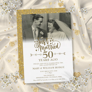 Invitation Photo de mariage avec 50 ans de mariage