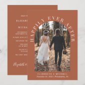 Invitation Photo de mariage avec arche pour réception de mari (Devant / Derrière)