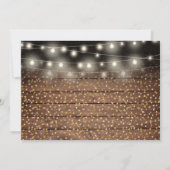 Invitation Photo de mariage Cœurs dorés rustiques 50e Anniver (Dos)