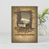 Invitation photo de mariage cowboy de pays occiden (Debout devant)