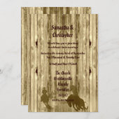 Invitation photo de mariage de cowboy rustique (Devant / Derrière)