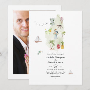 Invitation Photo de mariage de destination à Sainte-Lucie