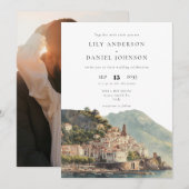 Invitation Photo de mariage de destination italienne d'Amalfi (Devant / Derrière)