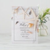 Invitation photo de mariage de plage d'été (Debout devant)