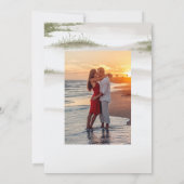 Invitation photo de mariage de plage d'été (Dos)