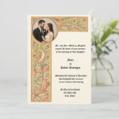 Invitation Photo de mariage de style médiéval (Debout devant)