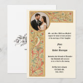Invitation Photo de mariage de style médiéval (Devant / Derrière)