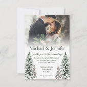 Invitation photo de mariage d'hiver (Devant)