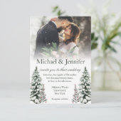 Invitation photo de mariage d'hiver (Debout devant)