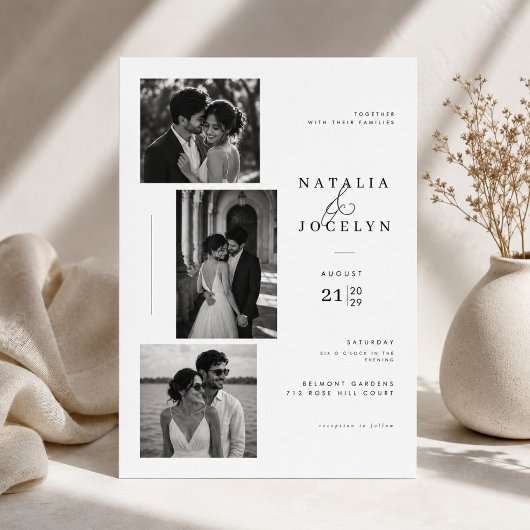 Invitation Photo de mariage éditorial