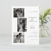 Invitation Photo de mariage éditorial (Debout devant)