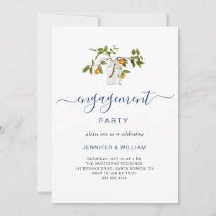Invitation Photo de mariage élégant avec arrangement de Citru