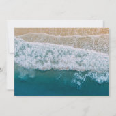 Invitation Photo de mariage élégante de plage tropicale océan (Dos)