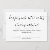 Invitation Photo de mariage en fuite de fête Happily Ever Aft (Devant)