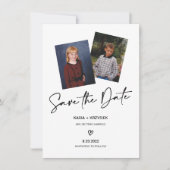 Invitation Photo de mariage Enregistrer la date (Devant)