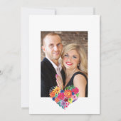Invitation Photo de mariage Floral Fiesta (Dos)