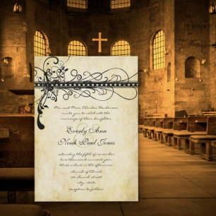 Invitation Photo de mariage médiéval Renaissance élégante au