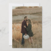 Invitation Photo de mariage moderne avec écriture Tan (Devant)