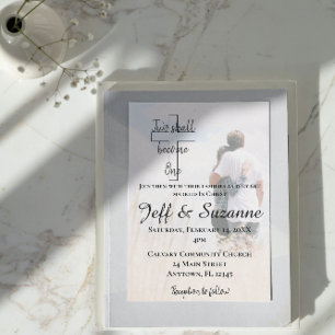Invitation Photo de mariage moderne pour couple qui devient u