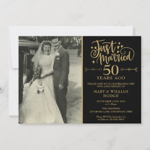 Invitation Photo de mariage pour les 50 ans de mariage