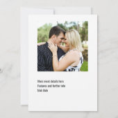 Invitation Photo de mariage Rock and Roll (Dos)