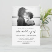 Invitation photo de mariage simple (Debout devant)