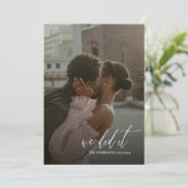 Invitation Photo de mariage simple moderne 'Nous l'avons fait (Debout devant)