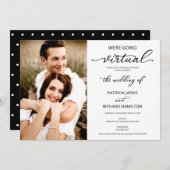 Invitation photo de Mariage social virtuel (Devant / Derrière)