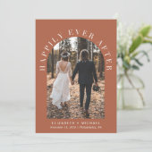 Invitation Photo de mariage sous une arche pour une réception (Debout devant)