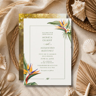 Invitation Photo de mariage sur la plage tropicale de l'oisea