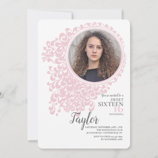 Invitation photo de Mariah Sweet sixteen (Devant)