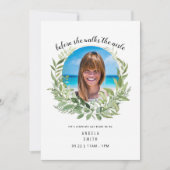 Invitation Photo de mariée avant qu'elle marche Fête des mari (Devant)