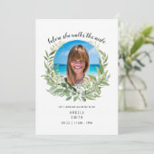 Invitation Photo de mariée avant qu'elle marche Fête des mari (Debout devant)