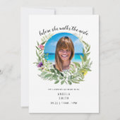 Invitation Photo de mariée avant qu'elle marche Fête des mari (Devant)