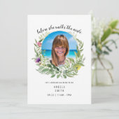 Invitation Photo de mariée avant qu'elle marche Fête des mari (Debout devant)