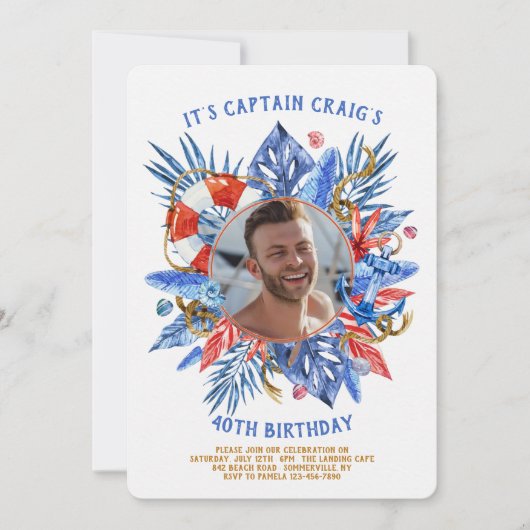 Invitation Photo de Marine (Devant)