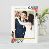 Invitation Photo de Married et Merry Holiday Christmas (Debout devant)