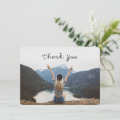 Invitation Photo de Merci (Debout devant)