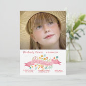 Invitation photo de minuscules fleurs (Debout devant)