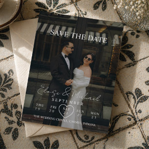 Invitation Photo de mise en garde du calendrier de style mode