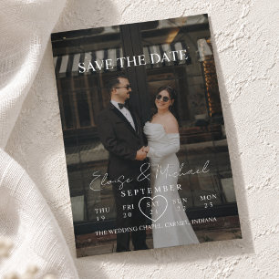 Invitation Photo de mise en garde du calendrier de style mode