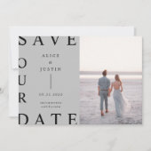 Invitation photo de mise en page ultra moderne Enregistrer la (Devant)