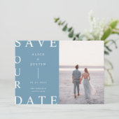 Invitation photo de mise en page ultra moderne Enregistrer la (Debout devant)