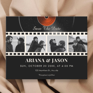 Invitation photo de musique rétro